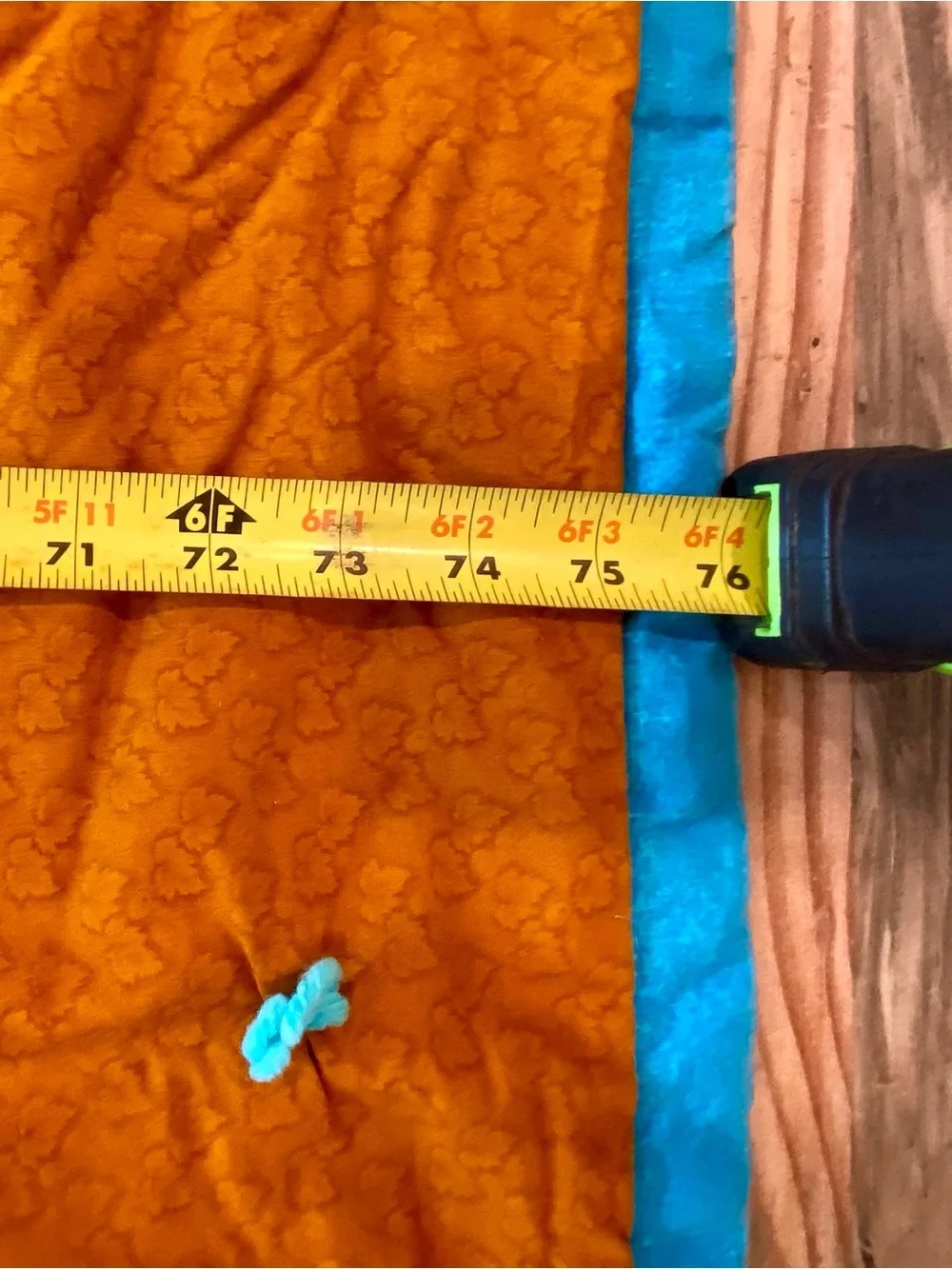 Quilt Patchwork Throw Asian themed Turquoise-Trim Mustard